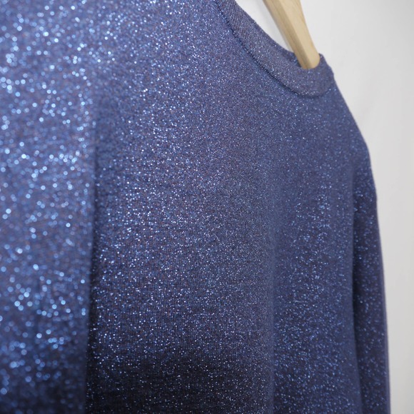 Zara Fancy Collection Blue Glitter Sweater Size S - Picture 6 of 10